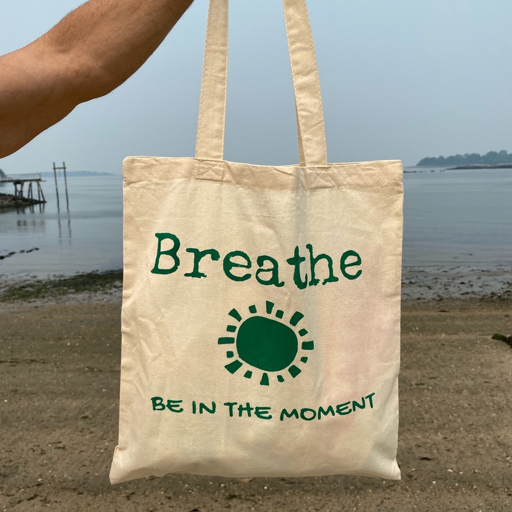 Mindfulness Cotton Tote Bag with 26” inch handles